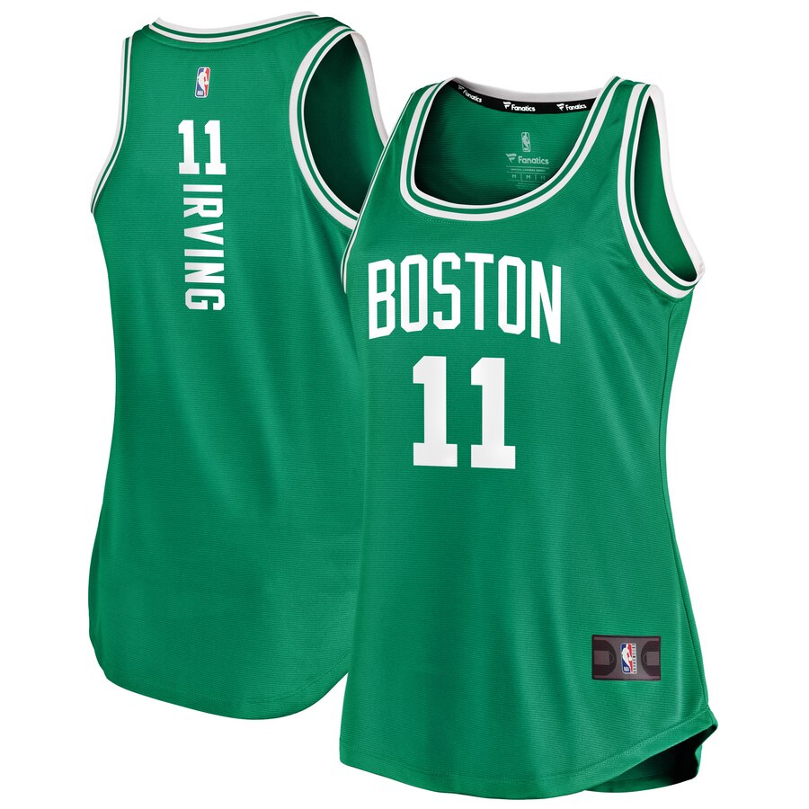 Women's Boston Celtics Kyrie Irving #11 Fast Break Fanatics Branded Icon Edition Tank Kelly Green Jersey 2401XPPH